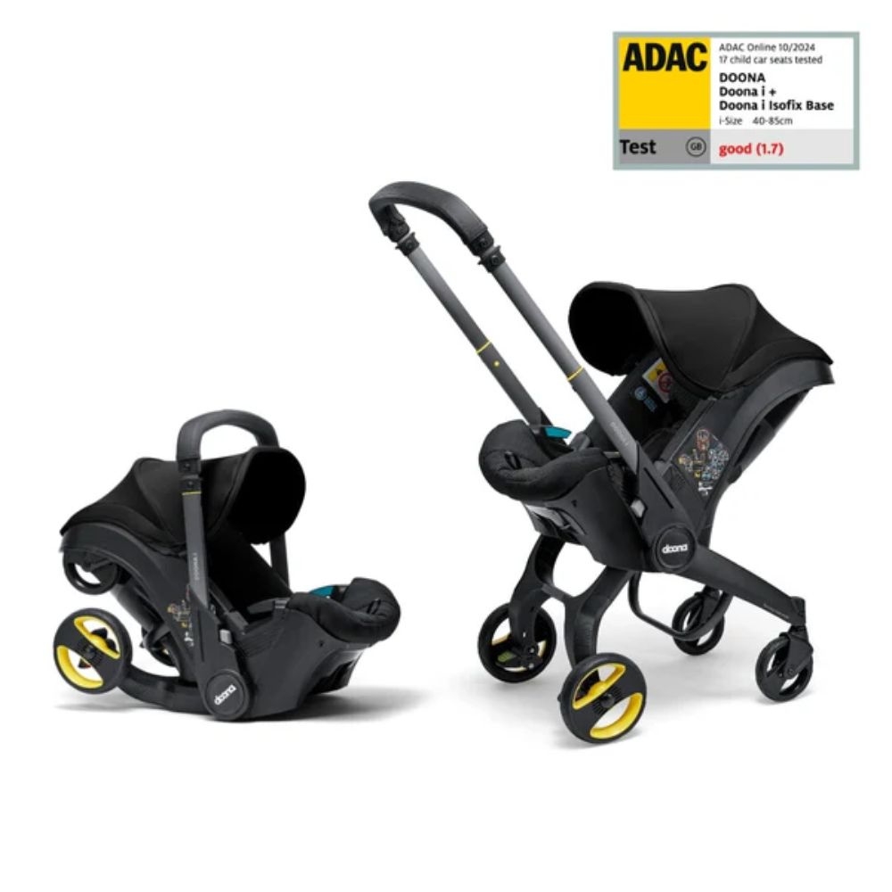 Automobilinė kėdutė - vežimėlis Doona i, 0-13 kg, Nitro Black-Automobilinės kėdutės, 0-13 kg-e-vaikas