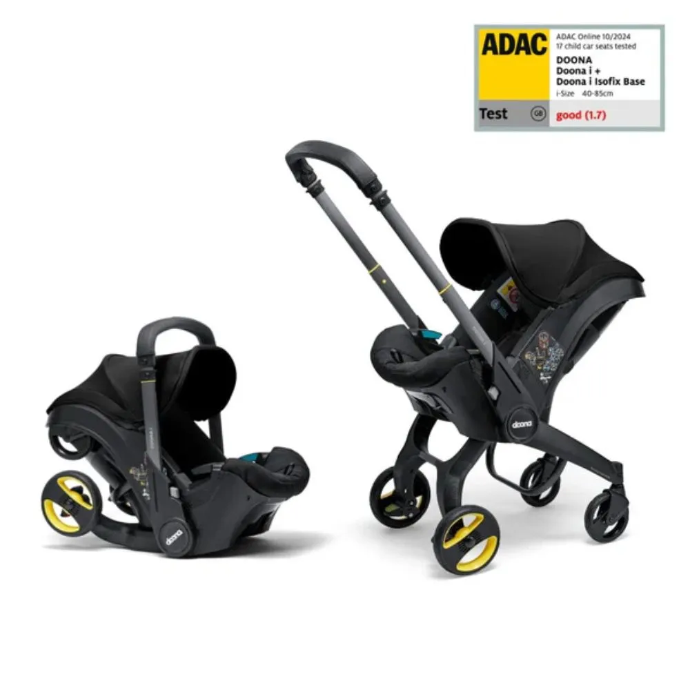 Automobilinė kėdutė - vežimėlis Doona i, 0-13 kg, Nitro Black-Automobilinės kėdutės, 0-13 kg-e-vaikas