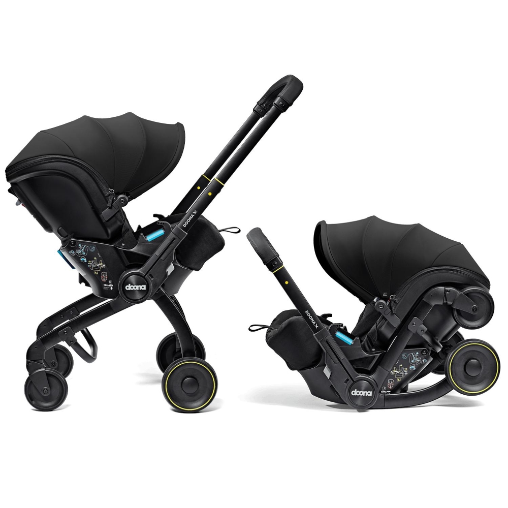 Automobilinė kėdutė - vežimėlis Doona X, 0-13 kg, Nitro Black-Automobilinės kėdutės, 0-13 kg-e-vaikas