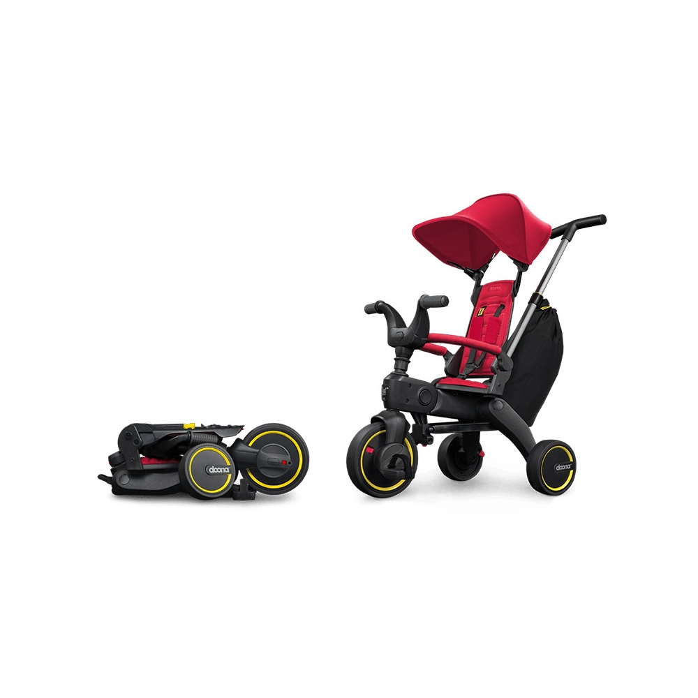 Sulankstomas triratis Doona LIKI S3 5in1, Flame Red-Judėjimui, Triratukai vaikams-e-vaikas