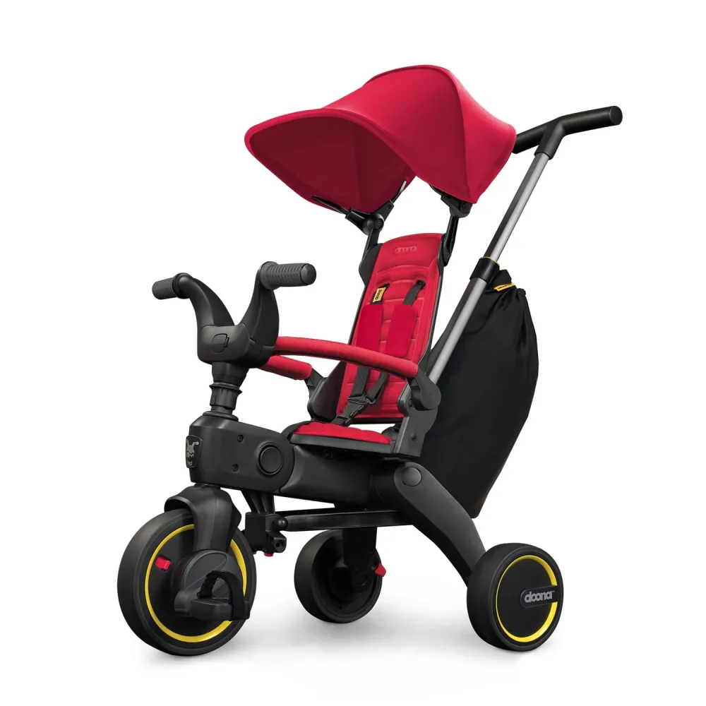 Sulankstomas triratis Doona LIKI S3 5in1, Flame Red-Judėjimui, Triratukai vaikams-e-vaikas