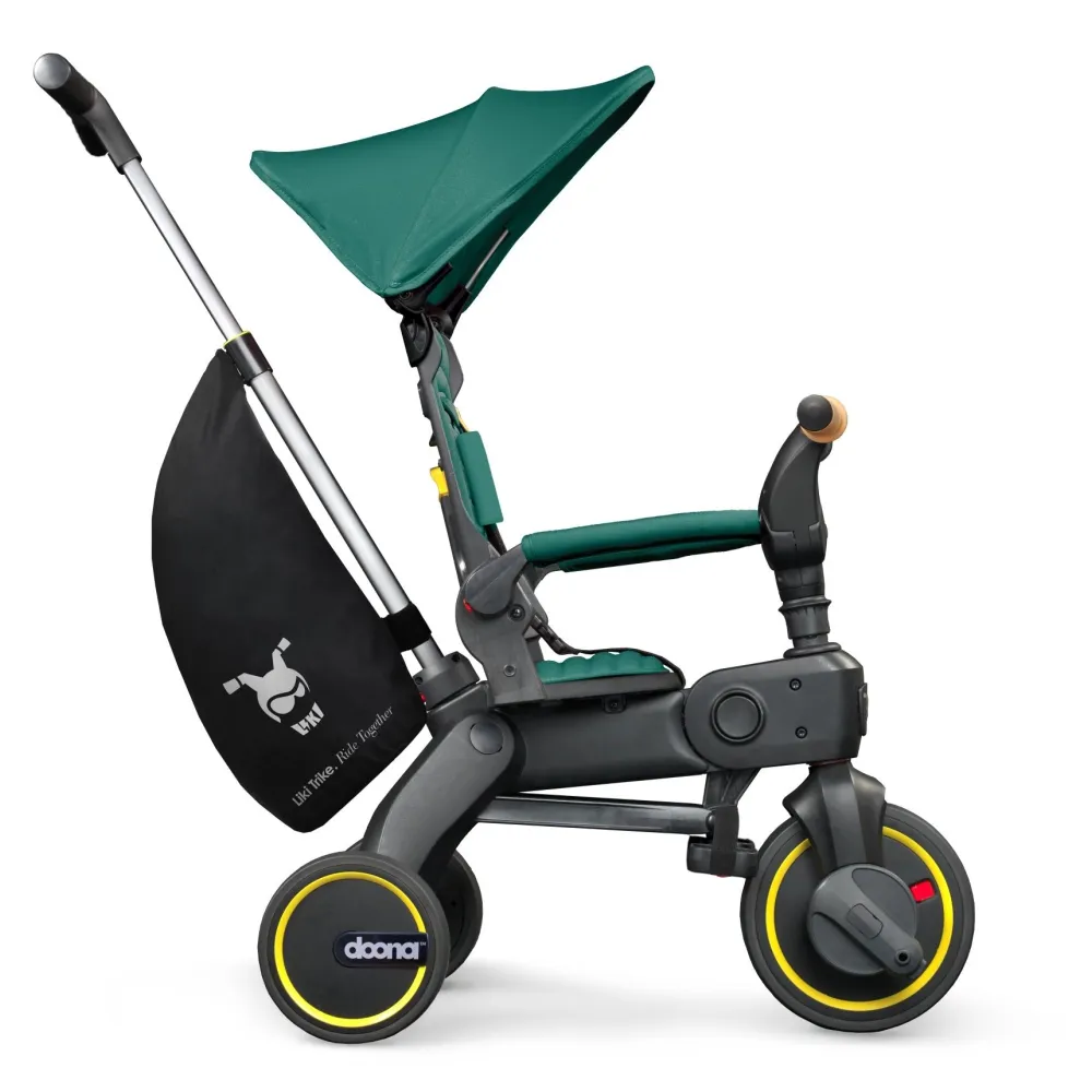 Sulankstomas triratis Doona LIKI S5 5in1, Racing Green-Judėjimui, Triratukai vaikams-e-vaikas