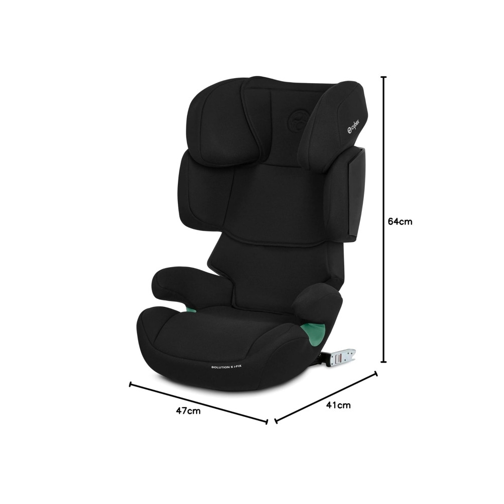 Automobilinė kėdutė Cybex Solution X i-Fix, 100-150cm, Black-Automobilinės kėdutės, 15-36 kg-e-vaikas