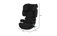 Automobilinė kėdutė Cybex Solution X i-Fix, 100-150cm, Black-Automobilinės kėdutės, 15-36 kg-e-vaikas