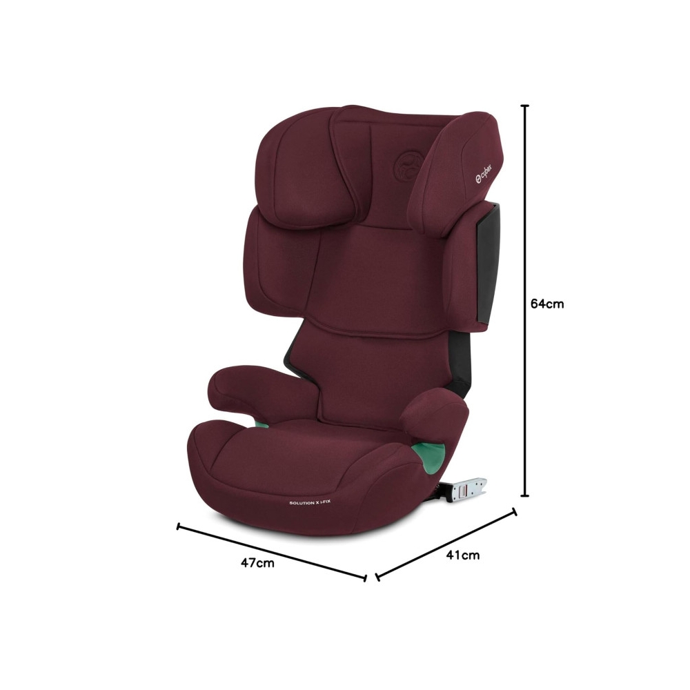 Automobilinė kėdutė Cybex Solution X i-Fix, 100-150cm, Red-Automobilinės kėdutės, 15-36 kg-e-vaikas