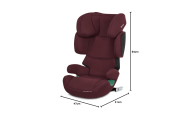 Automobilinė kėdutė Cybex Solution X i-Fix, 100-150cm, Red-Automobilinės kėdutės, 15-36 kg-e-vaikas