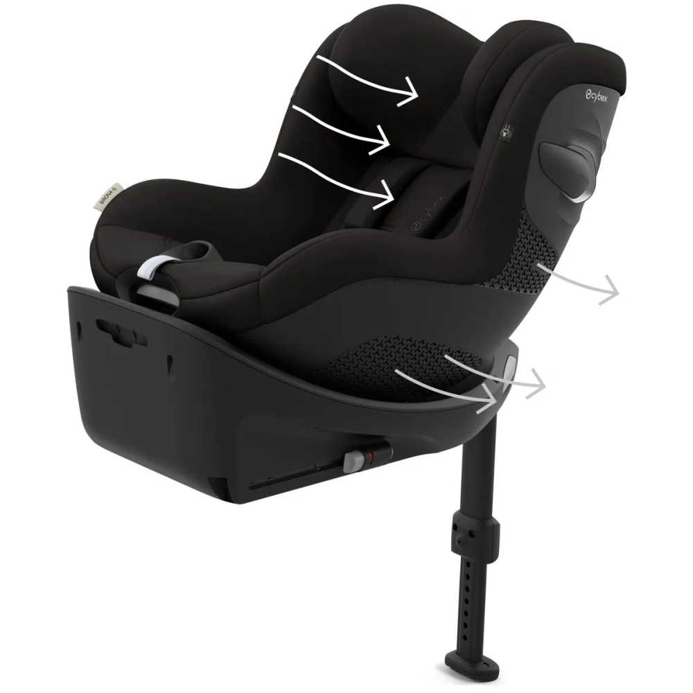 Automobilinė kėdutė Cybex SIRONA G I-SIZE, 0-18 kg, Magic Black-Automobilinės kėdutės, 0-18 kg-e-vaikas
