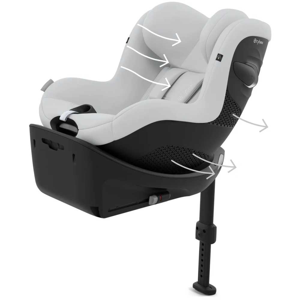 Automobilinė kėdutė Cybex SIRONA G I-SIZE, 0-18 kg, Fog Grey-Automobilinės kėdutės, 0-18 kg-e-vaikas