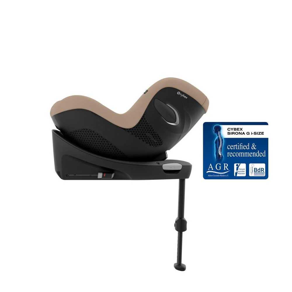 Automobilinė kėdutė Cybex SIRONA G I-SIZE PLUS, 0-18 kg, Almond Beige-Automobilinės kėdutės, 0-18 kg-e-vaikas