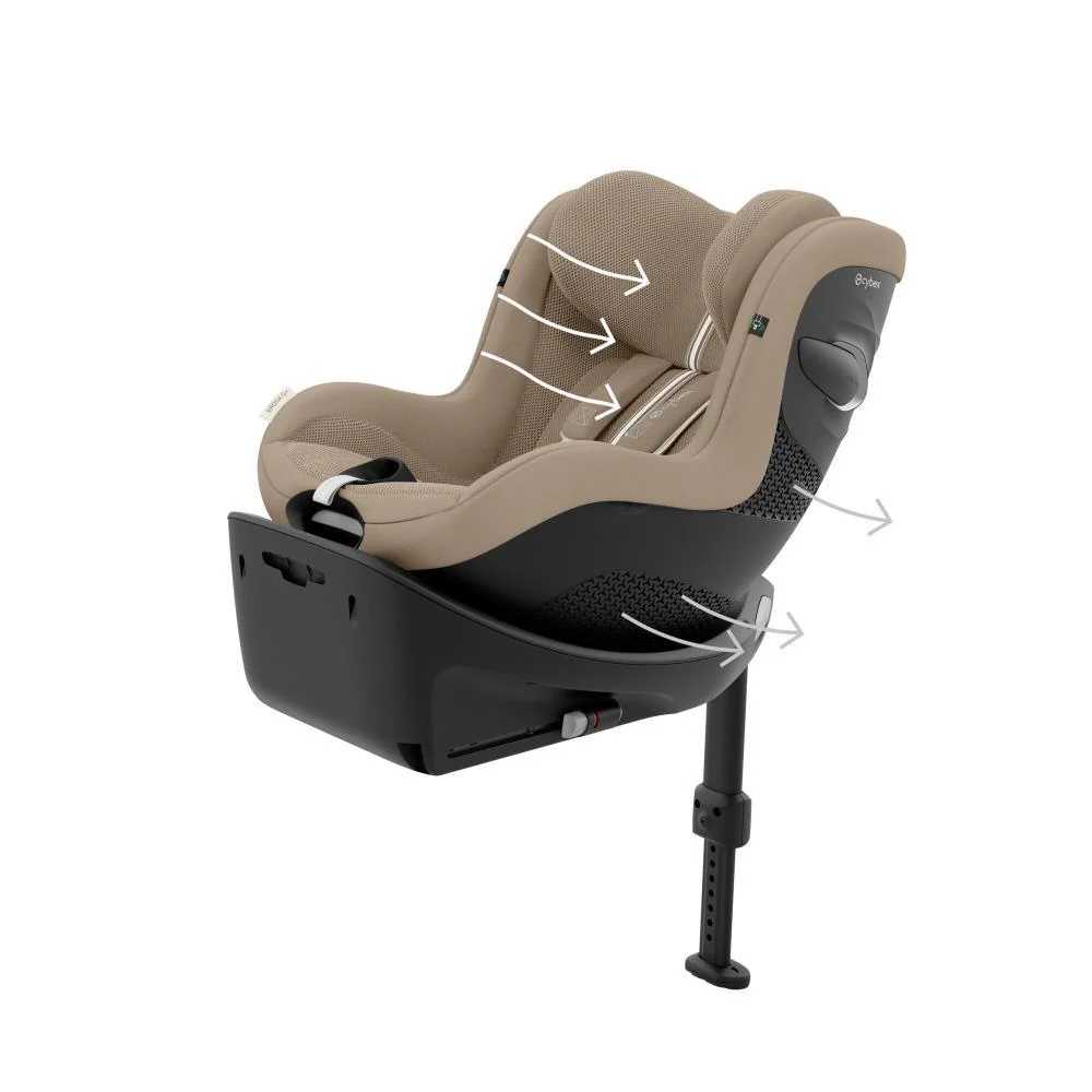 Automobilinė kėdutė Cybex SIRONA G I-SIZE PLUS, 0-18 kg, Almond Beige-Automobilinės kėdutės, 0-18 kg-e-vaikas