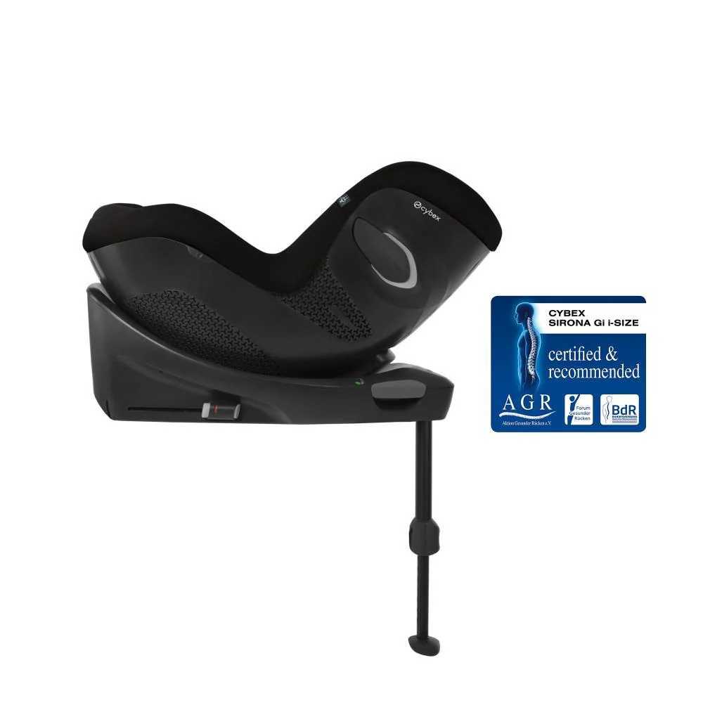 Automobilinė kėdutė Cybex SIRONA Gi I-SIZE PLUS, 0-18 kg, Moon Black-Automobilinės kėdutės, 0-18 kg-e-vaikas