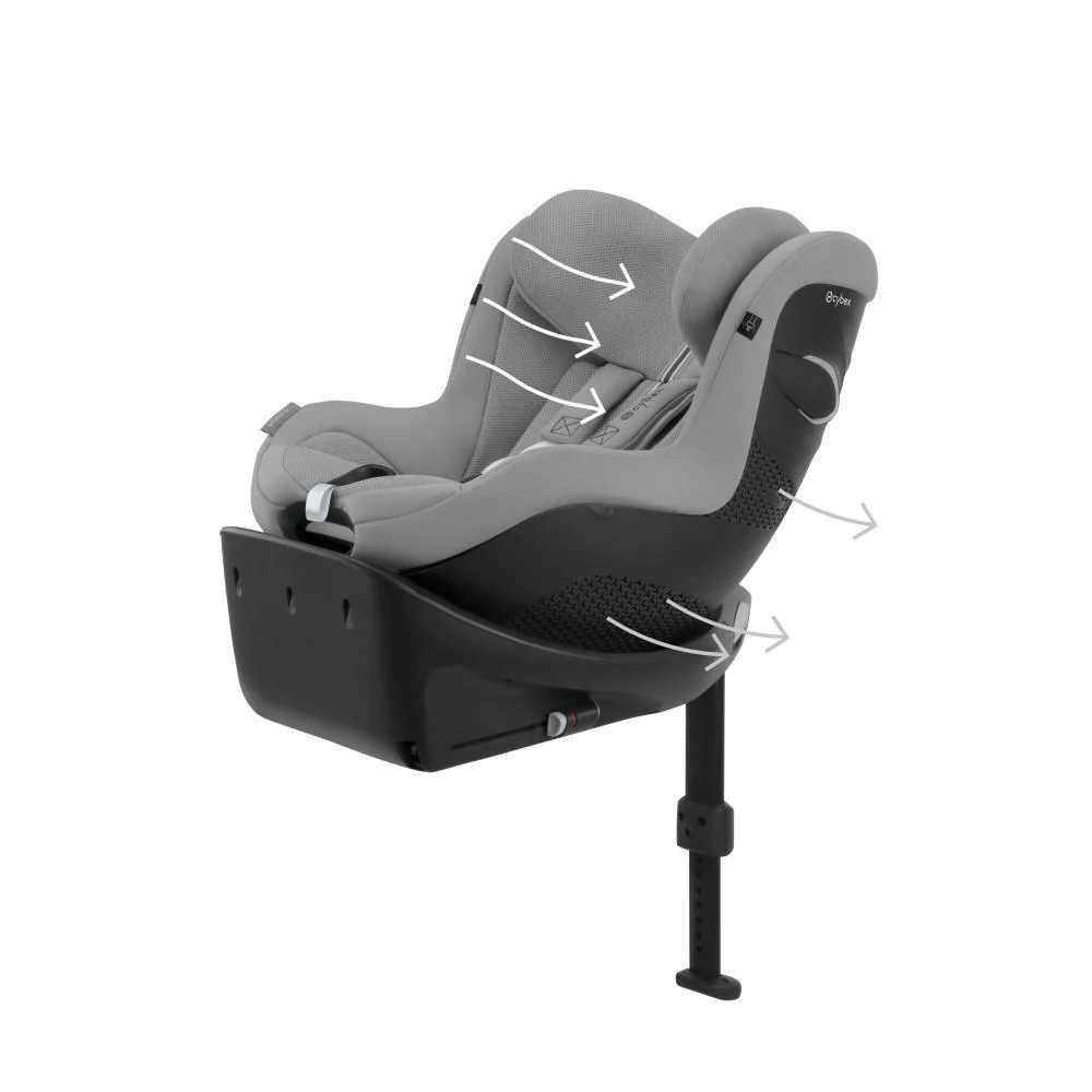 Automobilinė kėdutė Cybex SIRONA Gi I-SIZE PLUS, 0-18 kg, Stone Grey-Automobilinės kėdutės, 0-18 kg-e-vaikas