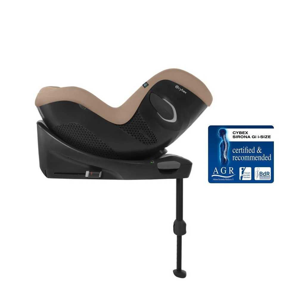 Automobilinė kėdutė Cybex SIRONA Gi I-SIZE PLUS, 0-18 kg, Almond Beige-Automobilinės kėdutės, 0-18 kg-e-vaikas