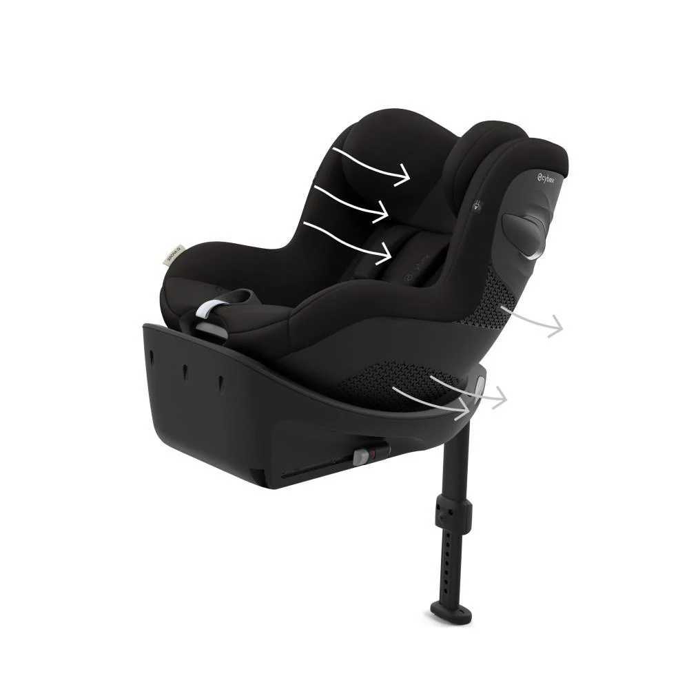 Automobilinė kėdutė Cybex SIRONA Gi I-SIZE su įdėklu, 0-18 kg, Magic Black-Automobilinės kėdutės, 0-18 kg-e-vaikas