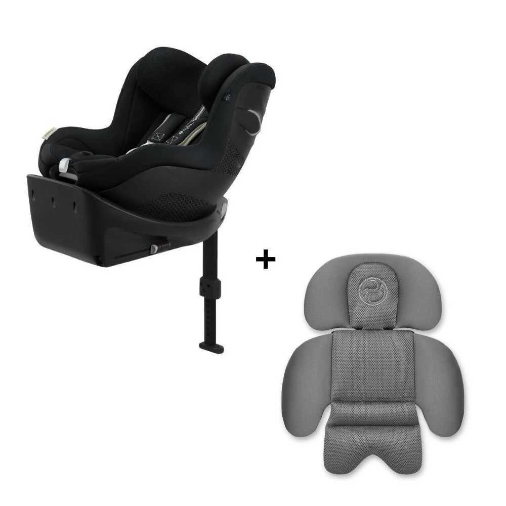 Automobilinė kėdutė Cybex SIRONA Gi I-SIZE Plus su įdėklu, 0-18 kg, Moon Black-Automobilinės kėdutės, 0-18 kg-e-vaikas