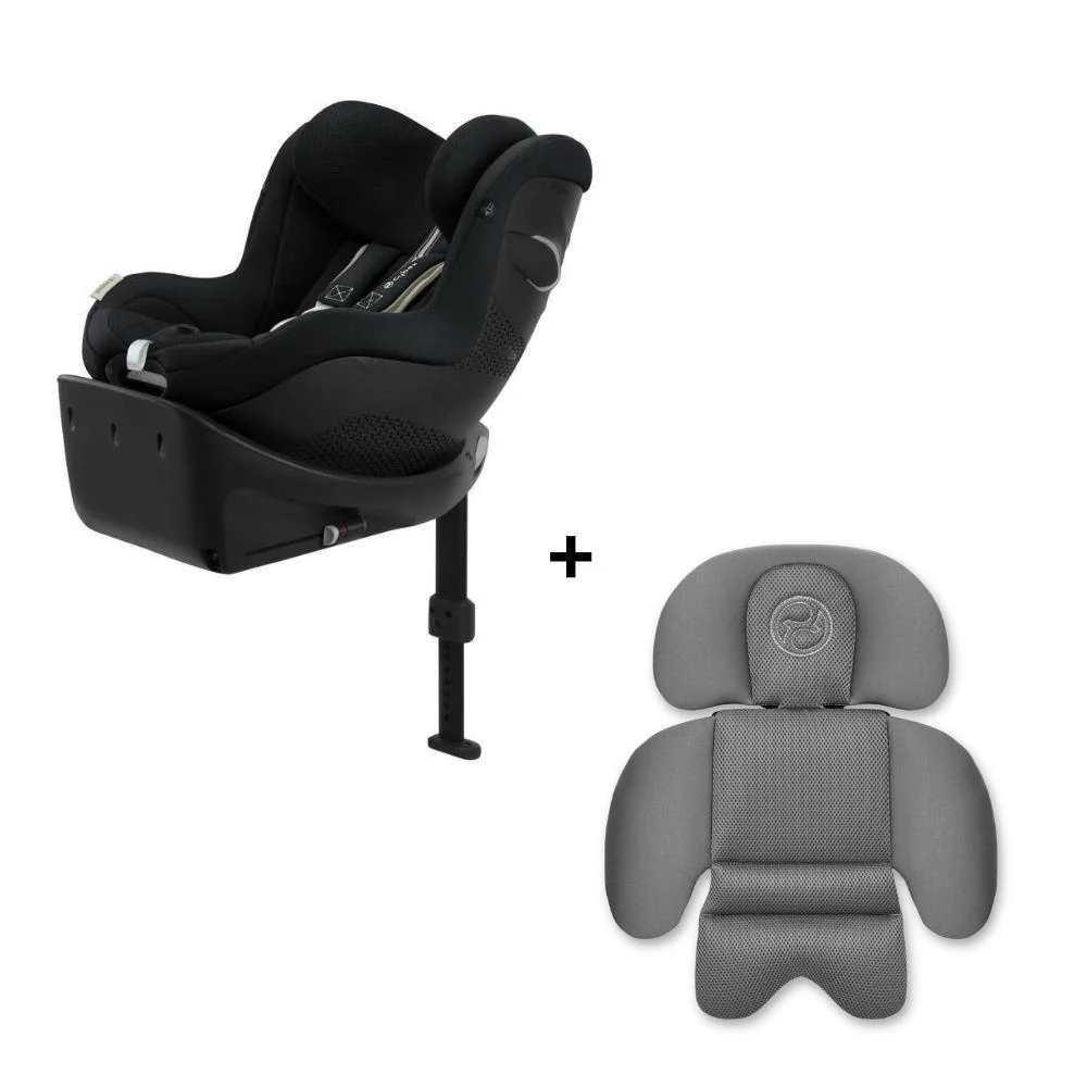Automobilinė kėdutė Cybex SIRONA Gi I-SIZE Plus su įdėklu, 0-18 kg, Moon Black-Automobilinės kėdutės, 0-18 kg-e-vaikas