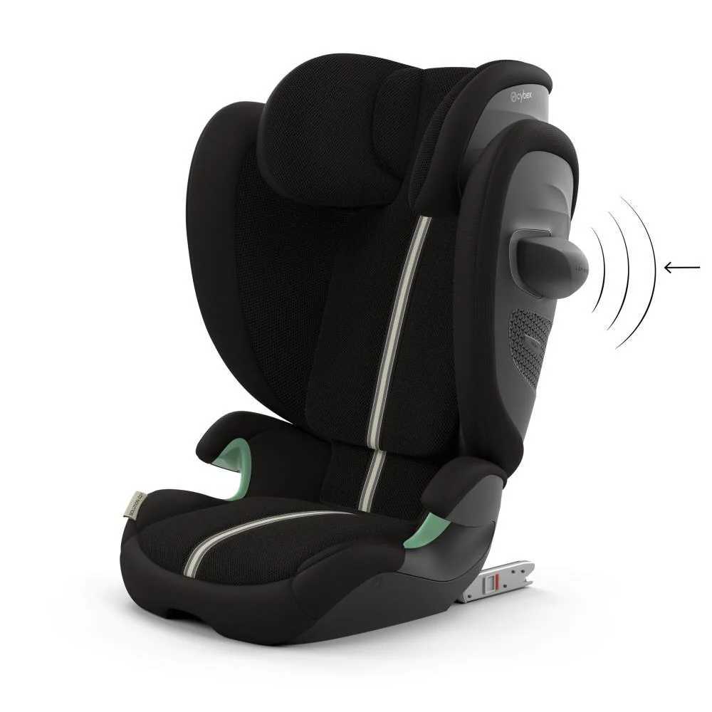 Automobilinė kėdutė Cybex SOLUTION G2 i-Fix Plus, 100-150cm, Moon Black-Automobilinės kėdutės, 15-36 kg-e-vaikas