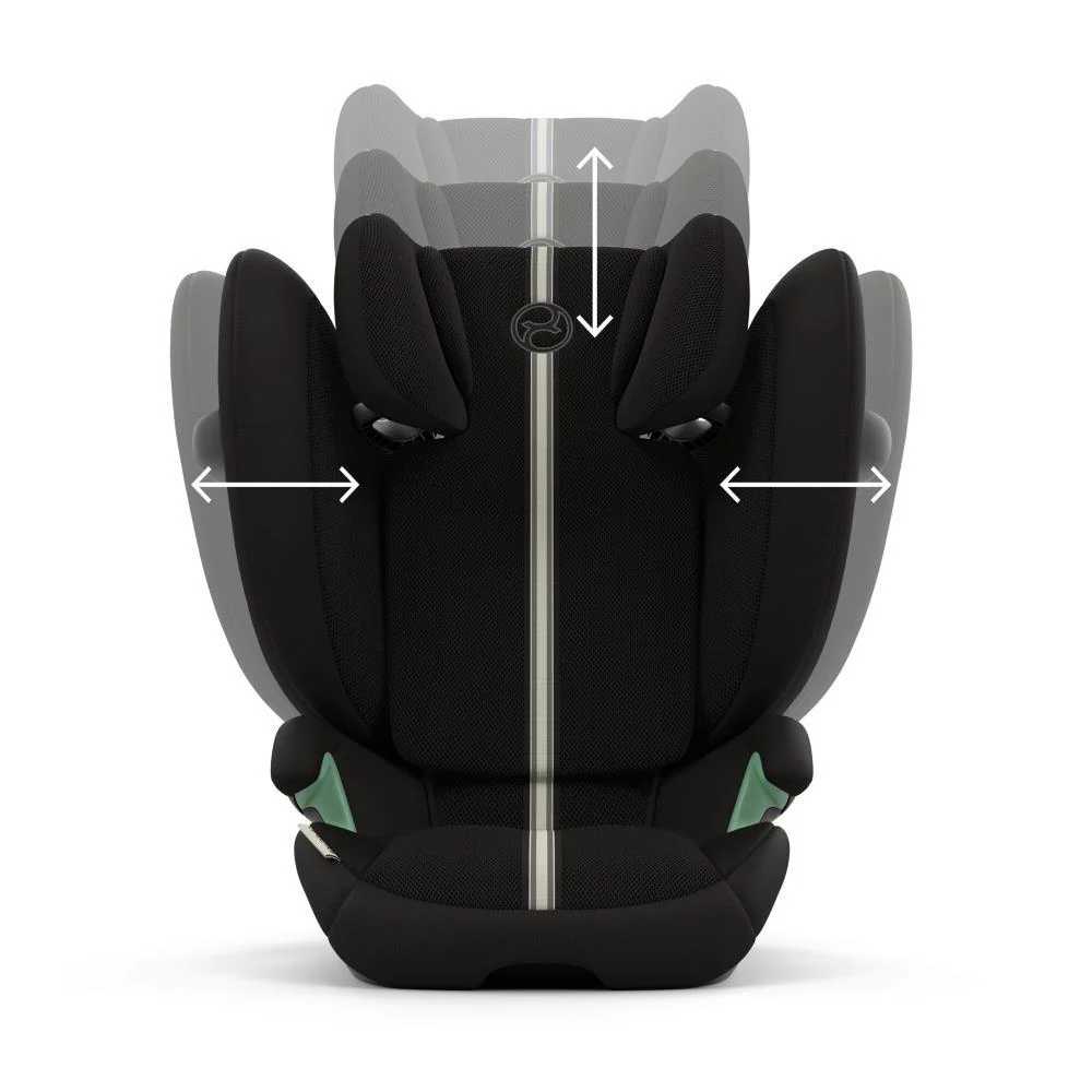 Automobilinė kėdutė Cybex SOLUTION G2 i-Fix Plus, 100-150cm, Moon Black-Automobilinės kėdutės, 15-36 kg-e-vaikas