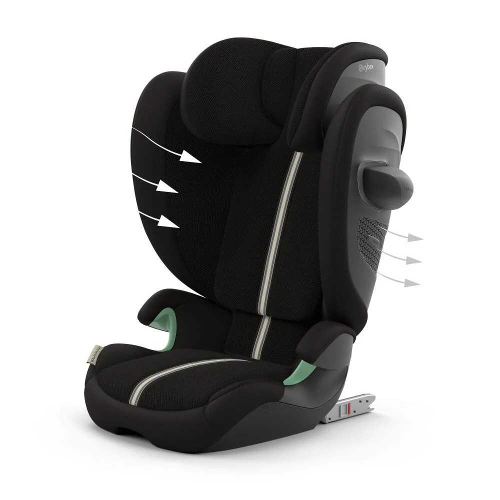 Automobilinė kėdutė Cybex SOLUTION G2 i-Fix Plus, 100-150cm, Moon Black-Automobilinės kėdutės, 15-36 kg-e-vaikas