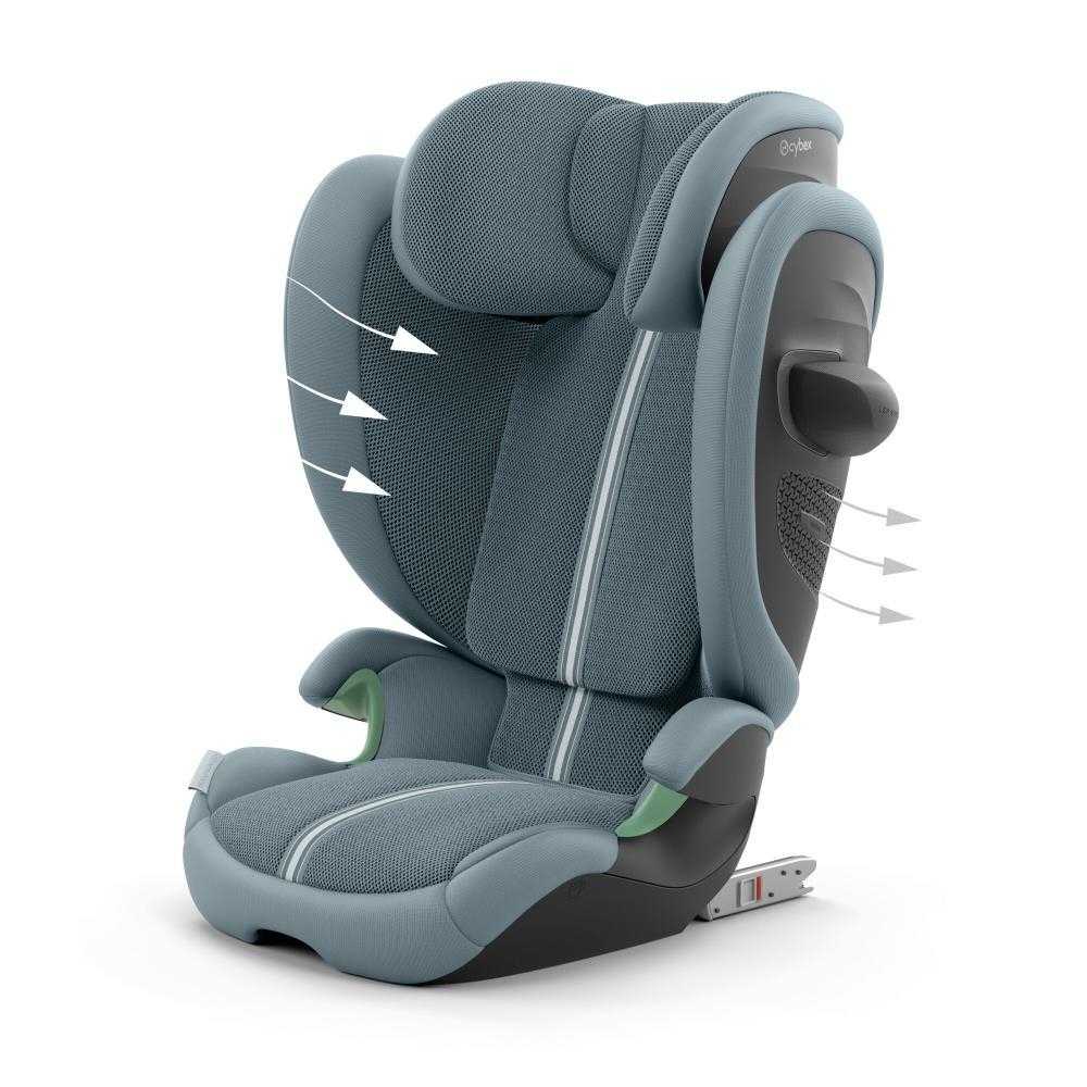 Automobilinė kėdutė Cybex SOLUTION G2 i-Fix Plus, 100-150cm, Stormy Blue-Automobilinės kėdutės, 15-36 kg-e-vaikas