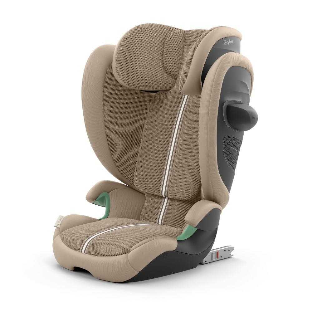 Automobilinė kėdutė Cybex SOLUTION G2 i-Fix Plus, 100-150cm, Almond Beige-Automobilinės kėdutės, 15-36 kg-e-vaikas