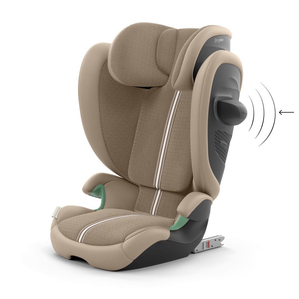 Automobilinė kėdutė Cybex SOLUTION G2 i-Fix Plus, 100-150cm, Almond Beige-Automobilinės kėdutės, 15-36 kg-e-vaikas