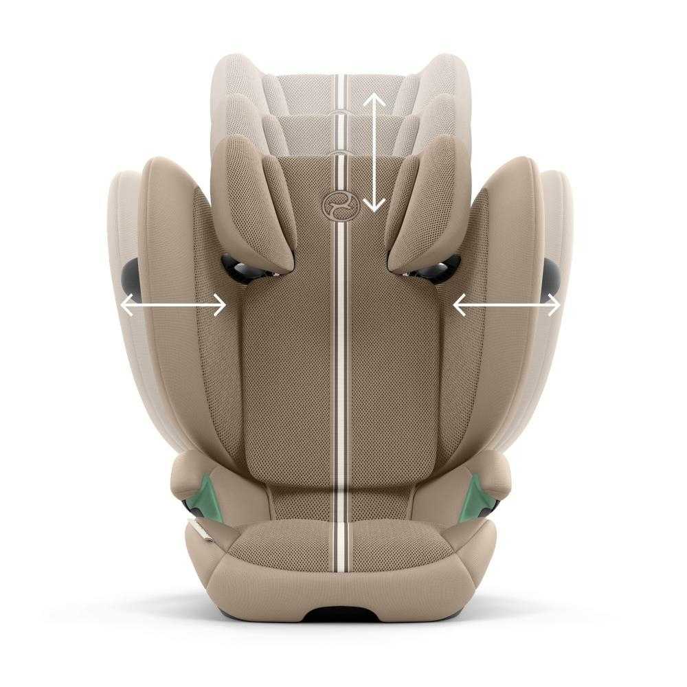 Automobilinė kėdutė Cybex SOLUTION G2 i-Fix Plus, 100-150cm, Almond Beige-Automobilinės kėdutės, 15-36 kg-e-vaikas