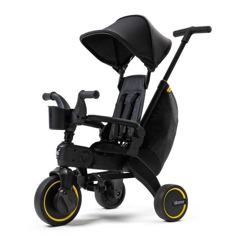 Sulankstomas triratis Doona LIKI S5 5in1, Midnight Edition-Judėjimui, Triratukai vaikams-e-vaikas