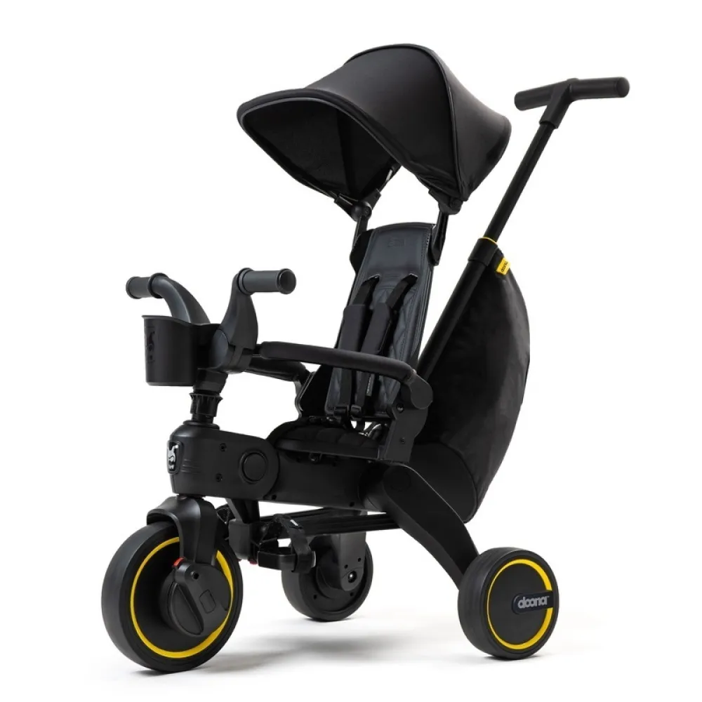 Sulankstomas triratis Doona LIKI S5 5in1, Midnight Edition-Judėjimui, Triratukai vaikams-e-vaikas