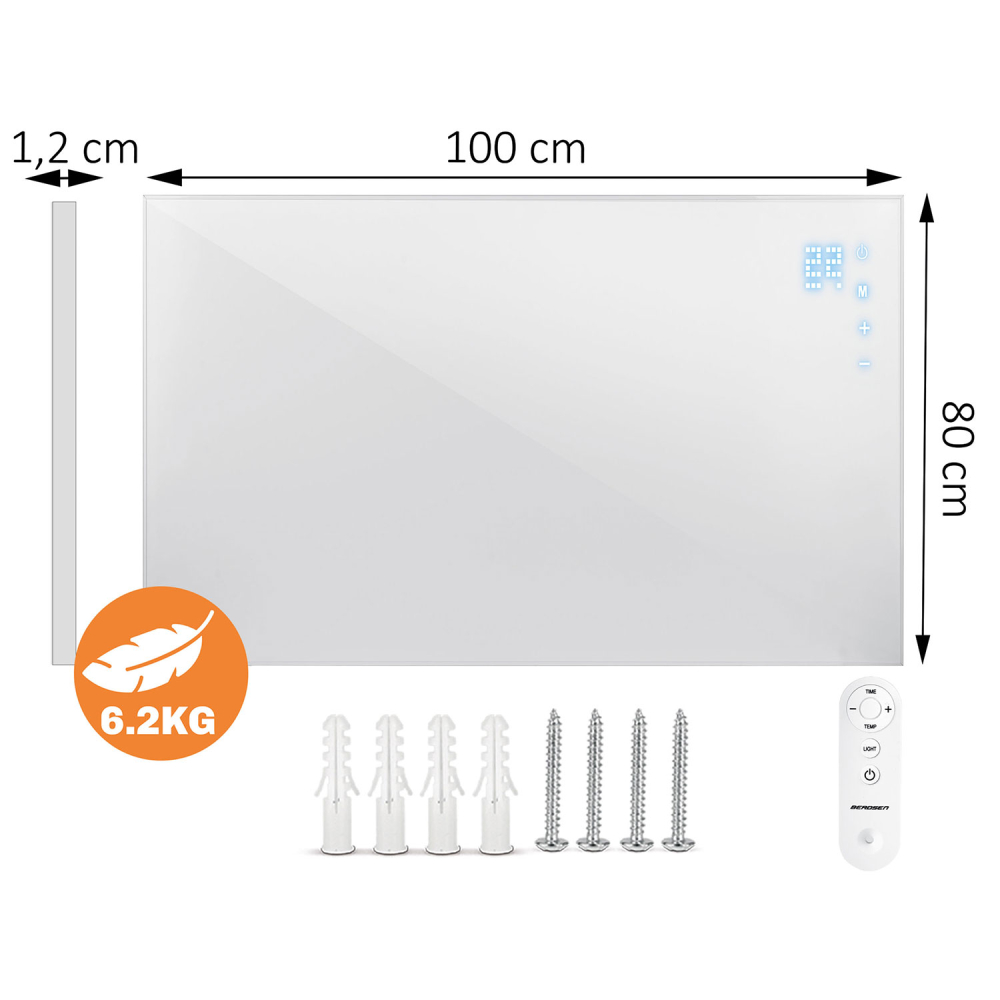 Infraraudonųjų spindulių šildytuvas 800 W Berdsen BD-987 nuotolinio valdymo WiFi programa-Namai, laisvalaikis, turizmas, Namų ap