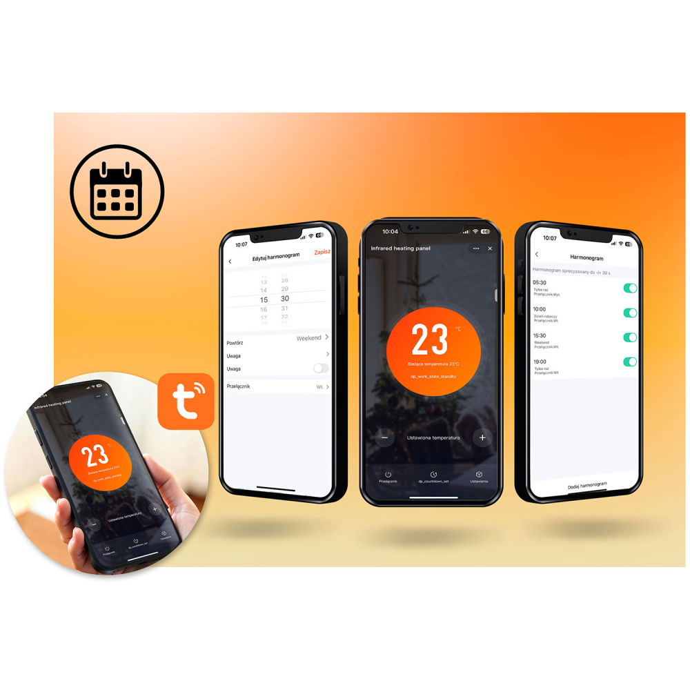 Infraraudonųjų spindulių šildytuvas 960 W Berdsen BD-989 nuotolinio valdymo WiFi programa-Namai, laisvalaikis, turizmas, Namų ap