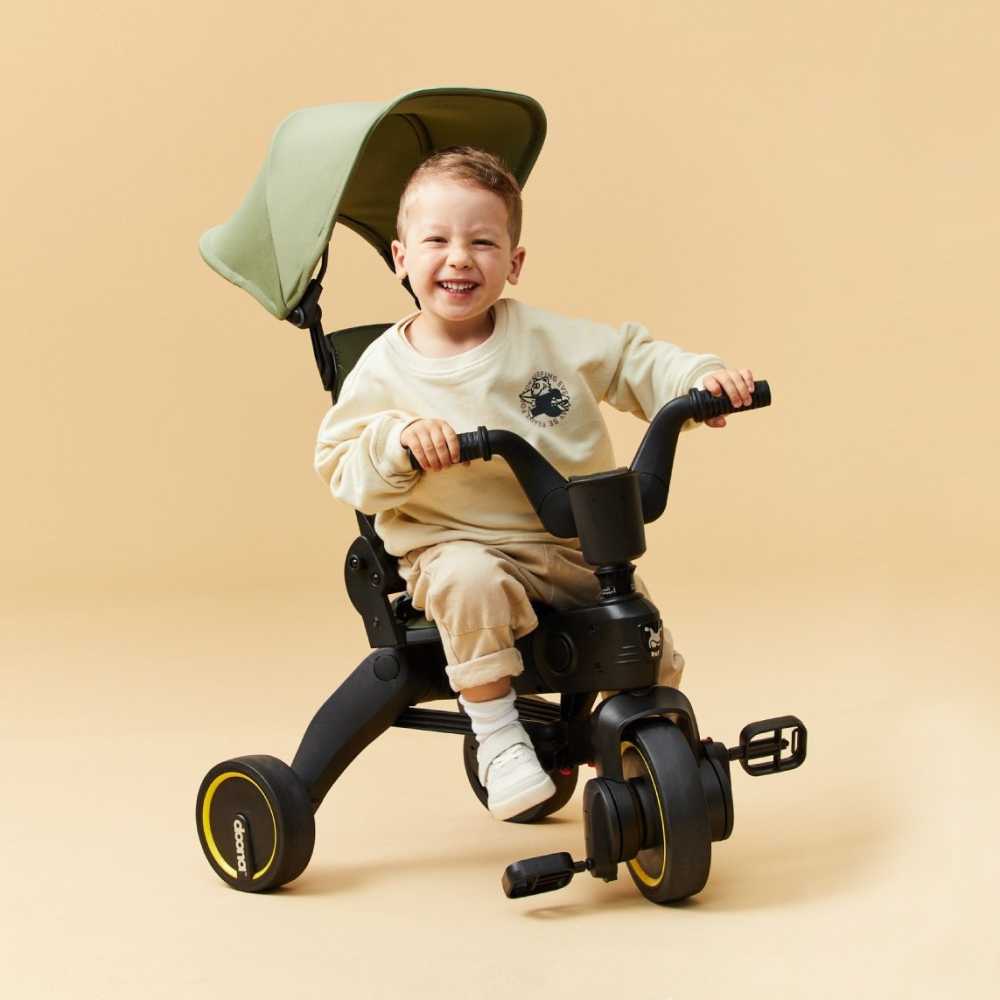 Sulankstomas triratis Doona LIKI S3 5in1, Desert Green-Judėjimui, Triratukai vaikams-e-vaikas