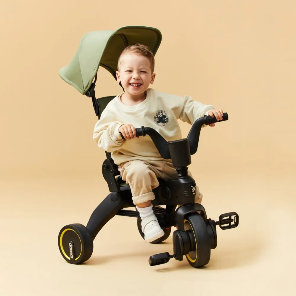 Sulankstomas triratis Doona LIKI S3 5in1, Desert Green-Judėjimui, Triratukai vaikams-e-vaikas