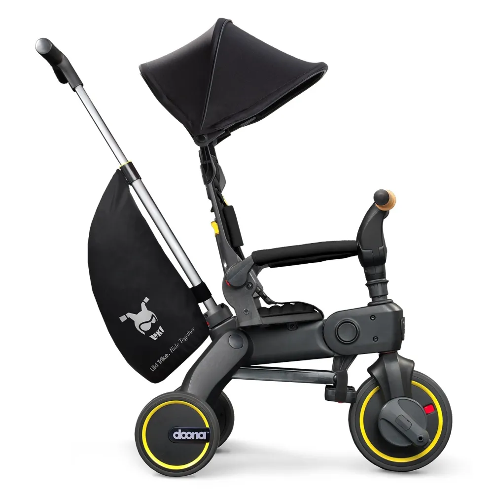 Sulankstomas triratis Doona LIKI S5 5in1, Nitro black-Judėjimui, Triratukai vaikams-e-vaikas