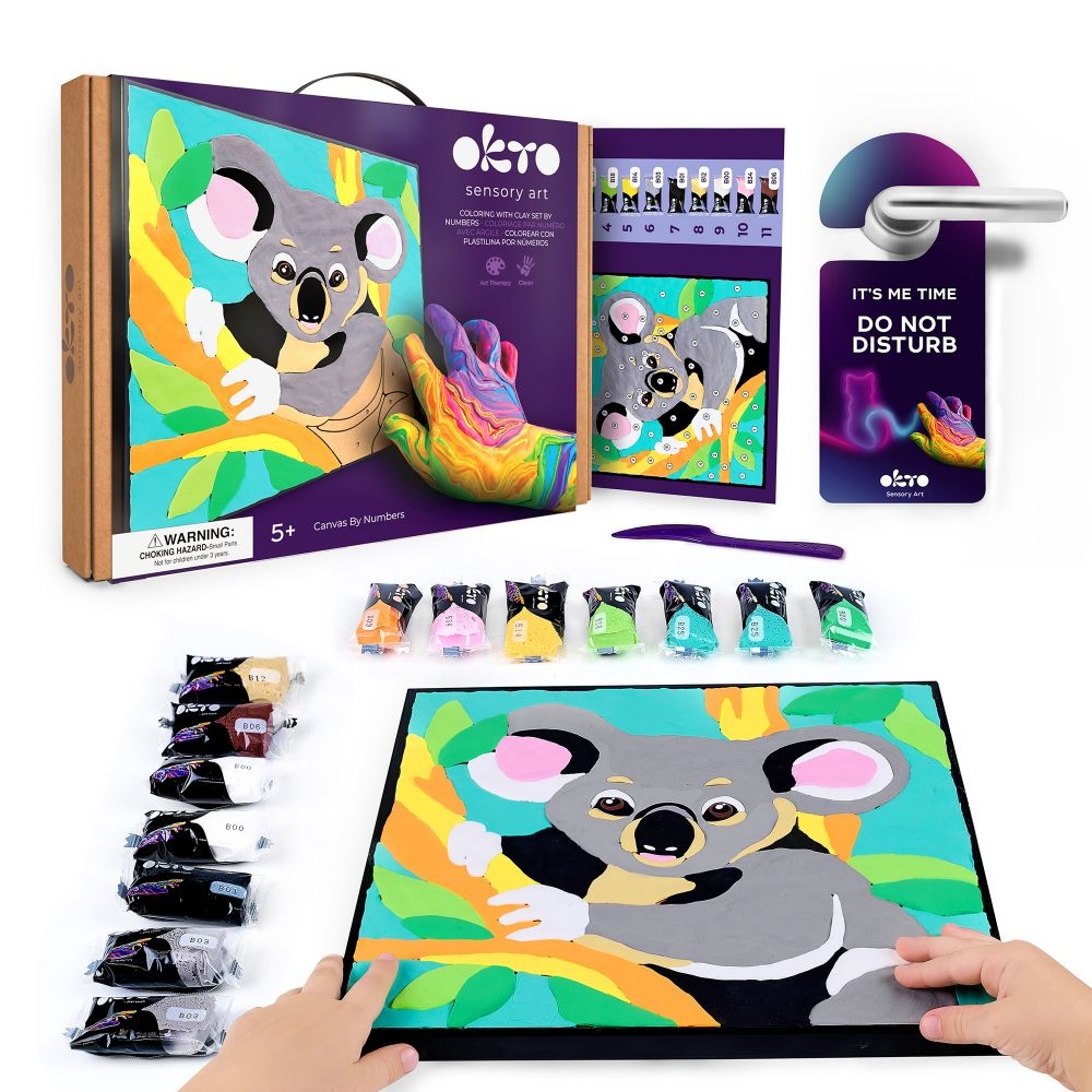  Creative set Modelling clay - 3D painting Koala (30*30 cm) 