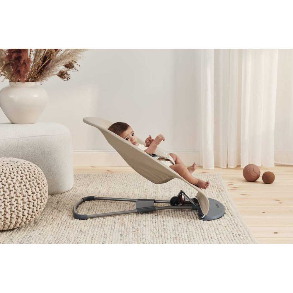 Gultukas BabyBjörn Balance Soft Woven, Khaki/Beige-Miegui, Gultukai ir sūpynės-e-vaikas