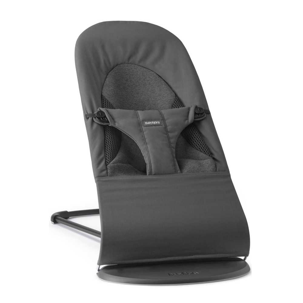 Gultukas BabyBjörn Balance Soft Woven Jersey Tri-Fabric + žaisliukas Googly Eyes, Dark grey-Miegui, Gultukai ir sūpynės-e-vaikas