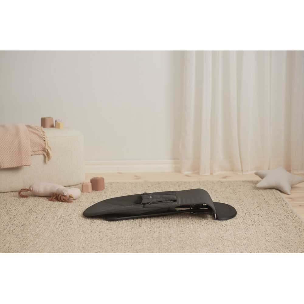 Gultukas BabyBjörn Balance Soft Woven Jersey Tri-Fabric + žaisliukas Googly Eyes, Dark grey-Miegui, Gultukai ir sūpynės-e-vaikas