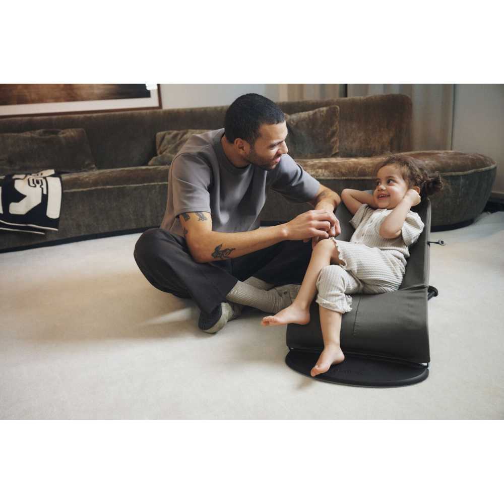 Gultukas BabyBjörn Balance Soft Woven Jersey Tri-Fabric + žaisliukas Googly Eyes, Dark grey-Miegui, Gultukai ir sūpynės-e-vaikas