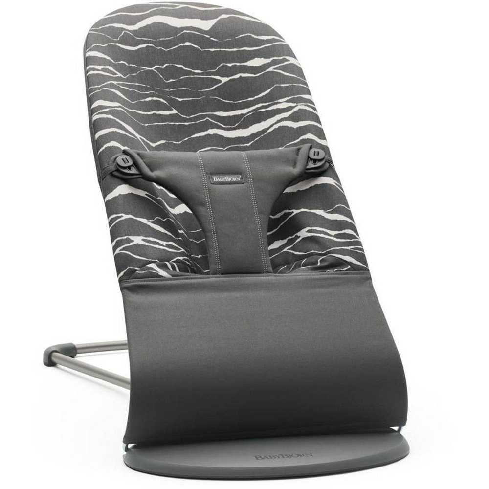 Gultukas BabyBjörn Bliss COTTON, Anthracite Landscape Print-Miegui, Gultukai ir sūpynės-e-vaikas