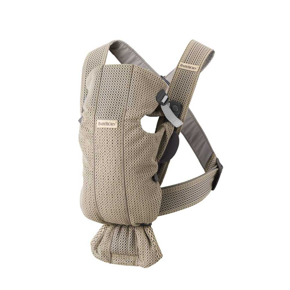 Nešioklė kūdikiui BabyBjörn Mini 3D Mesh, Grey Beige-Judėjimui, Kūdikių nešioklės-e-vaikas