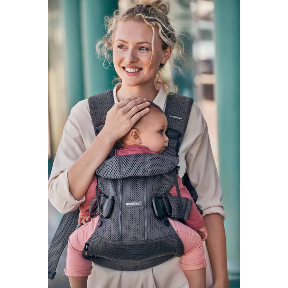 Nešioklė kūdikiui BabyBjörn ONE Air 3D Mesh, Anthracite-Judėjimui, Kūdikių nešioklės-e-vaikas