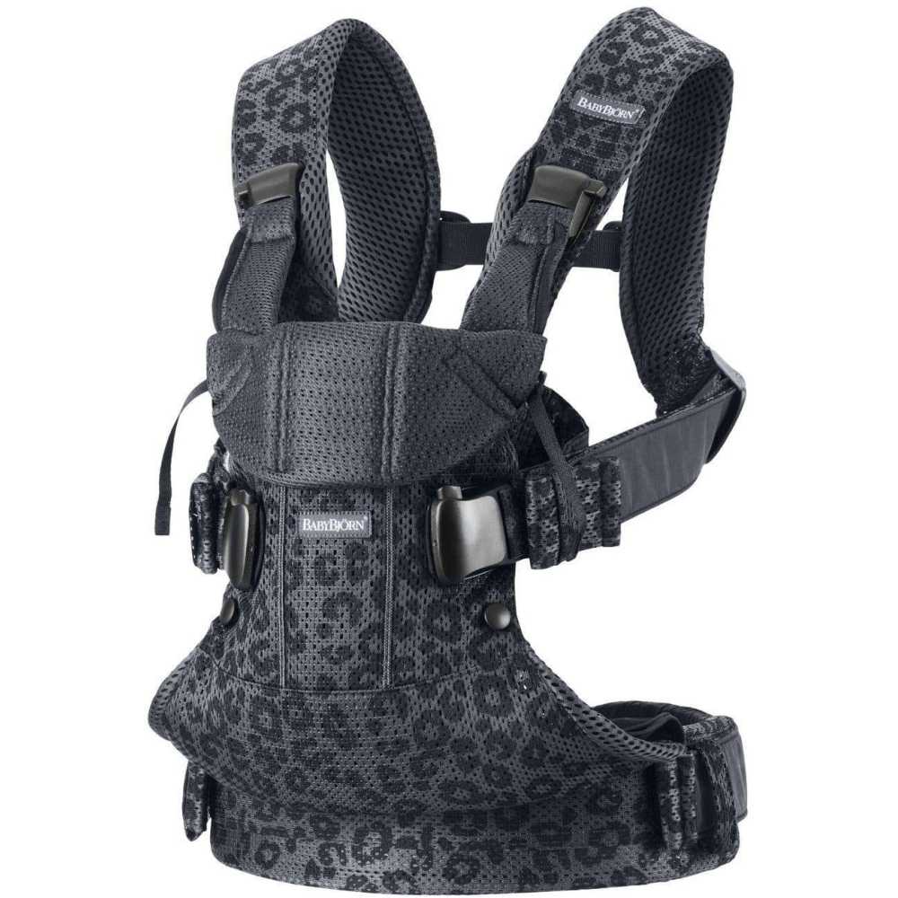 Nešioklė kūdikiui BabyBjörn ONE Air 3D Mesh, Anthracite/Leopard-Judėjimui, Kūdikių nešioklės-e-vaikas