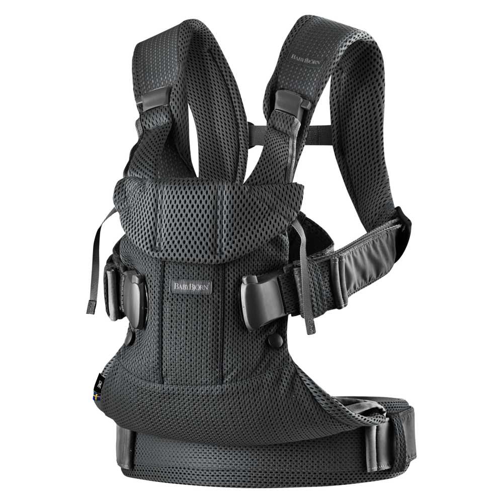 Nešioklė kūdikiui BabyBjörn ONE Air 3D Mesh, Black-Judėjimui, Kūdikių nešioklės-e-vaikas