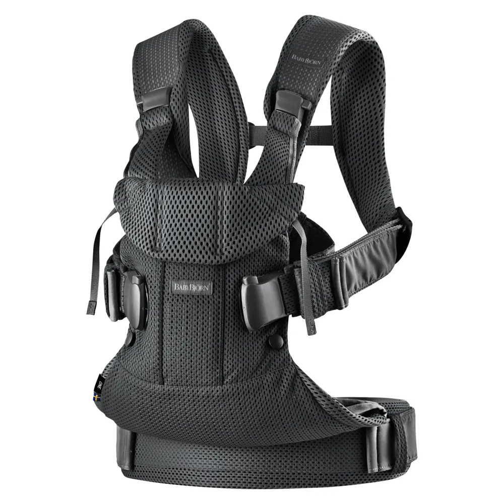 Nešioklė kūdikiui BabyBjörn ONE Air 3D Mesh, Black-Judėjimui, Kūdikių nešioklės-e-vaikas