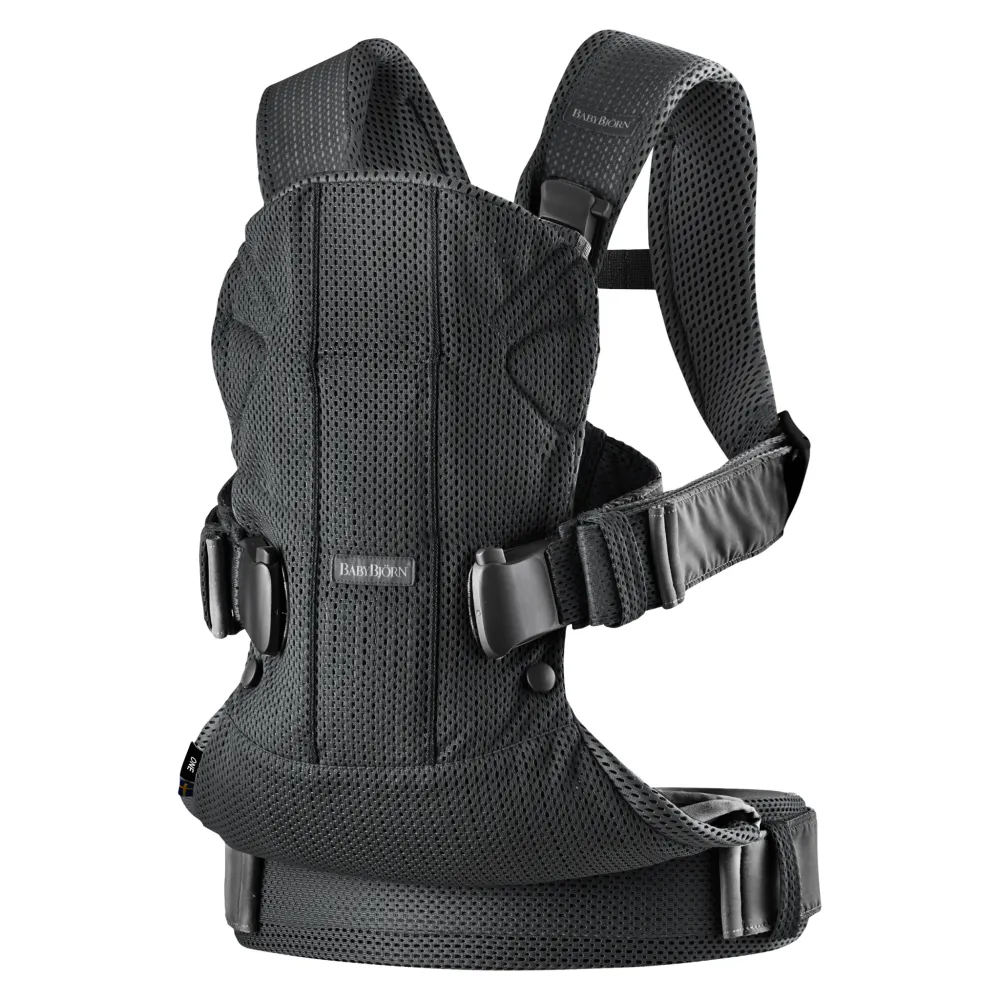 Nešioklė kūdikiui BabyBjörn ONE Air 3D Mesh, Black-Judėjimui, Kūdikių nešioklės-e-vaikas