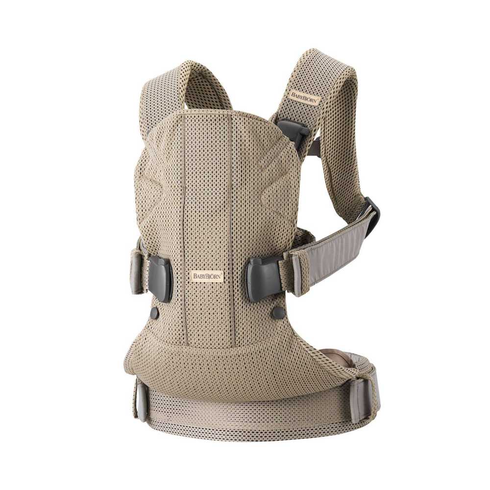 Nešioklė kūdikiui BabyBjörn ONE Air 3D Mesh, Grey Beige-Judėjimui, Kūdikių nešioklės-e-vaikas
