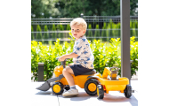 FALK Komatsu Ride-on Tractor with Excavator Bucket and Trailer					