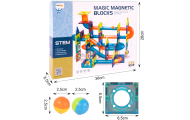 Klocki magnetyczne XXL tor kulkowy kulodrom 96 el