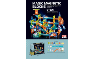 Klocki magnetyczne 3D 110 elementów ze światłem